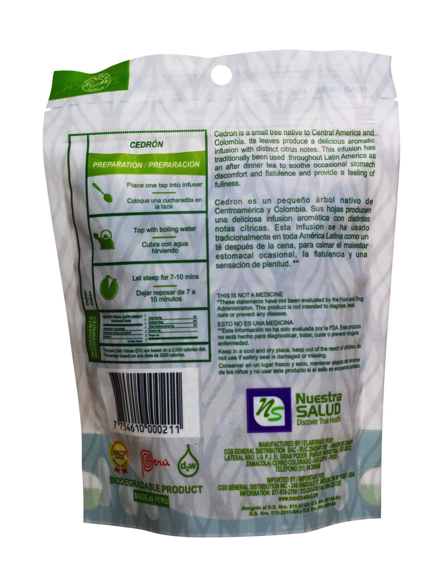 Cedron Tea Herbal Infusion Lemon Verbena Value Pack - Flora Herbal Infusions