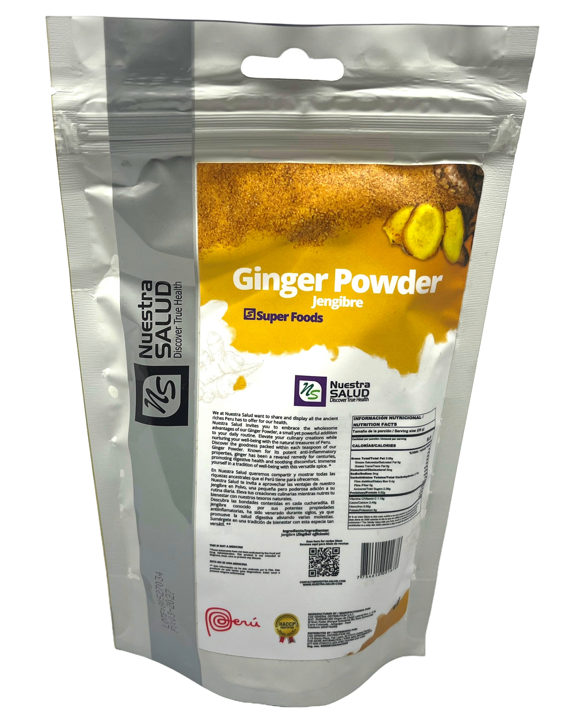 Pure Peruvian Ginger Powder Nature's Superfood (200g) - Flora Herbal Infusions