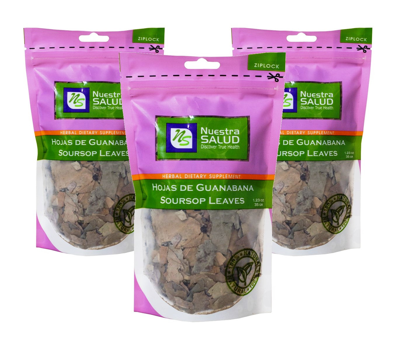 Soursop Tea Leaves Herbal Infusion Hojas De Guanabana Value Pack (35g-105g) Premium Silver Line - Flora Herbal Infusions