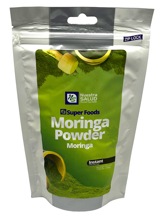 Pure Peruvian Moringa Powder Nature's Superfood (200g) Boost for Vitality and Wellness - Flora Herbal Infusions