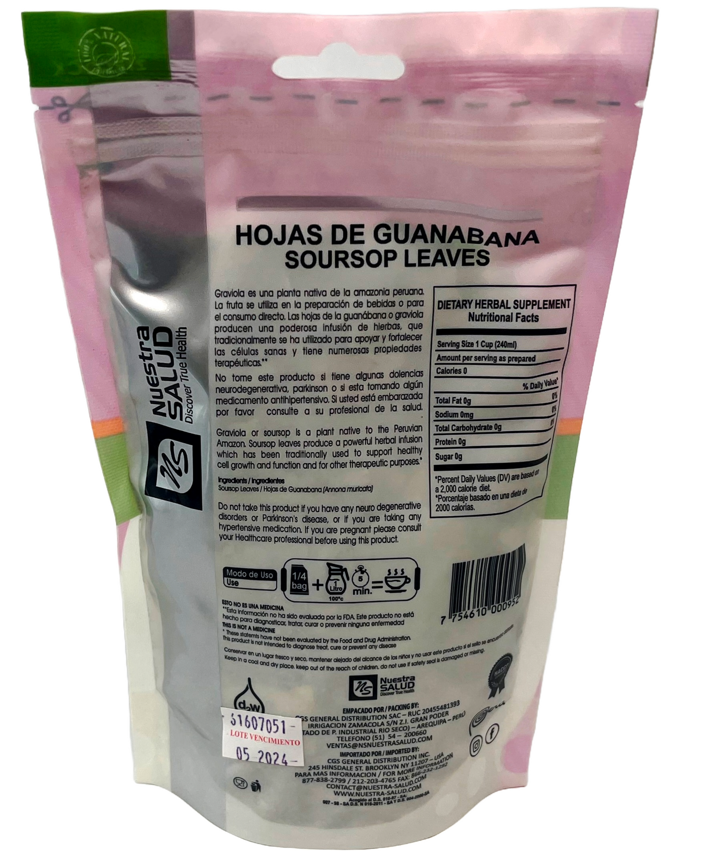 Soursop Tea Leaves Herbal Infusion Hojas De Guanabana Value Pack (35g-105g) Premium Silver Line - Flora Herbal Infusions