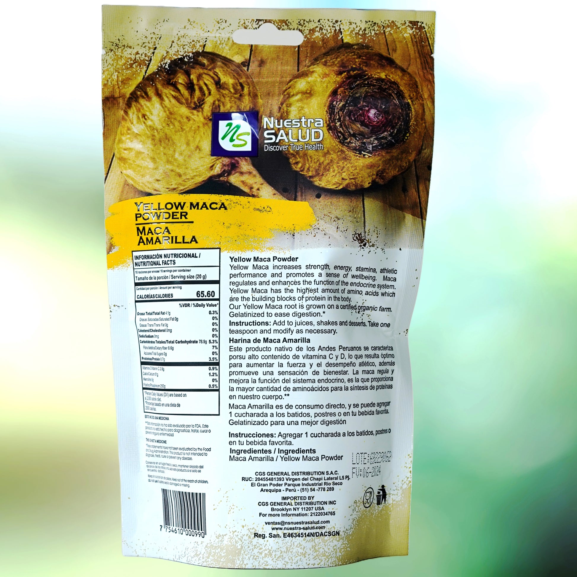 Unleash Golden Yellow Maca Root Powder from Peru Boost Your Vitality Naturally Superfoods (200g) - Flora Herbal Infusions