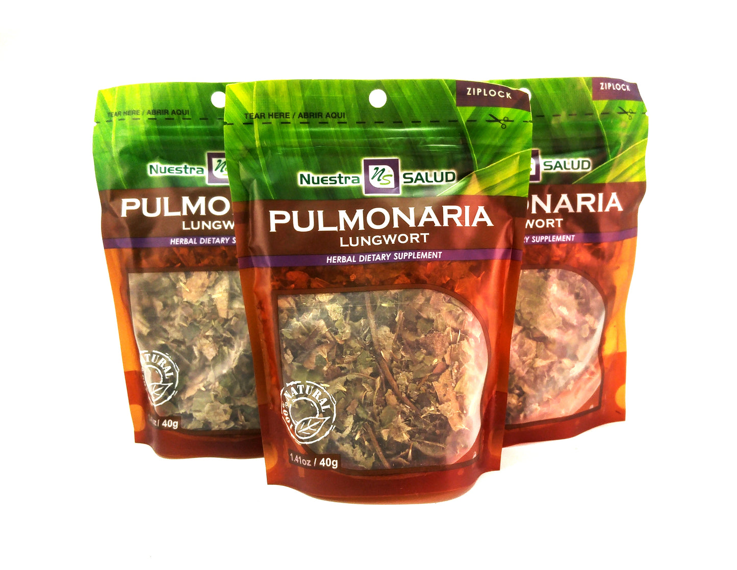 Lungwort Tea Herbal Infusion Pulmonaria Value Pack (120g)