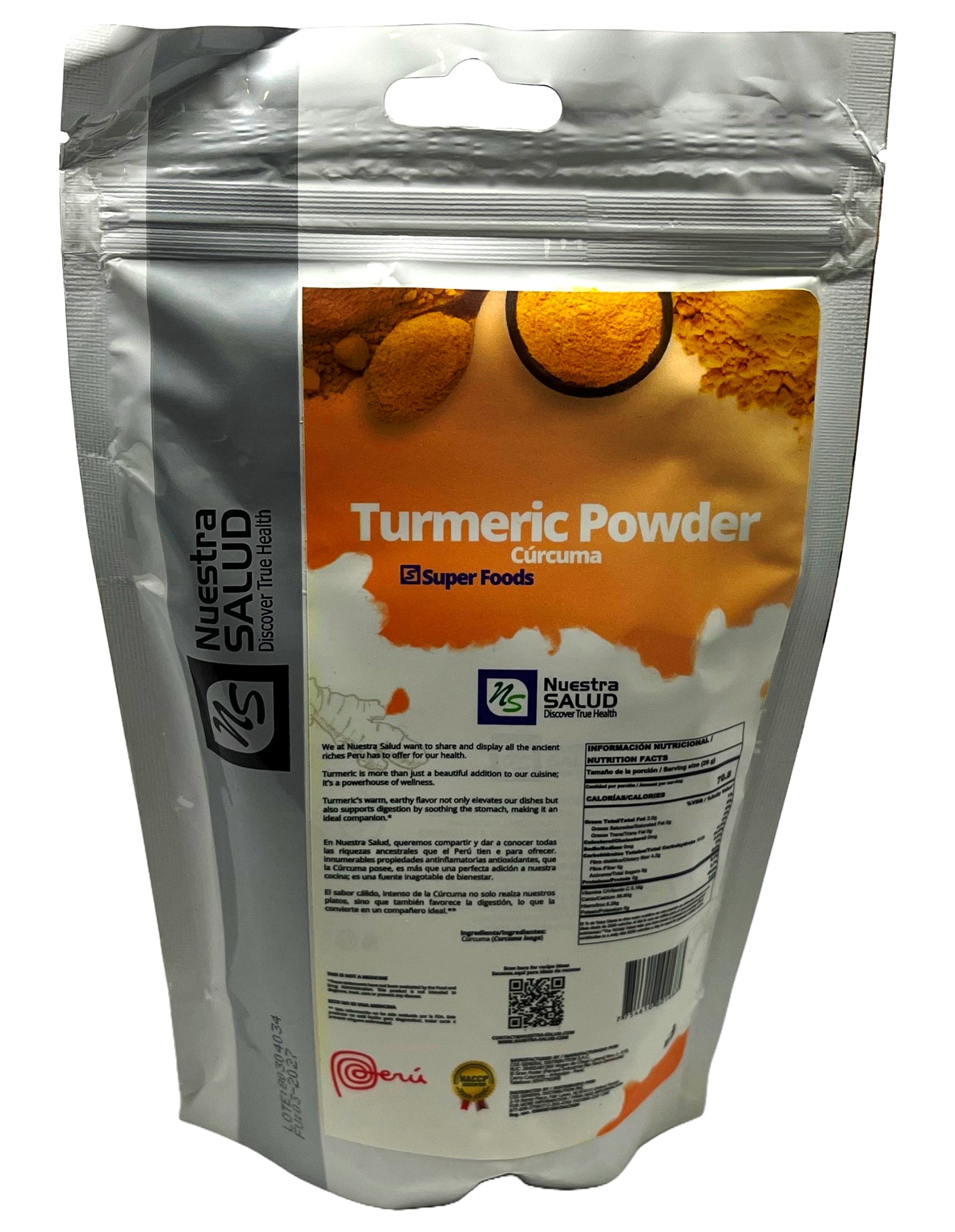 Pure Peruvian Turmeric Powder Golden Spice Magic Superfoods (200g) - Flora Herbal Infusions