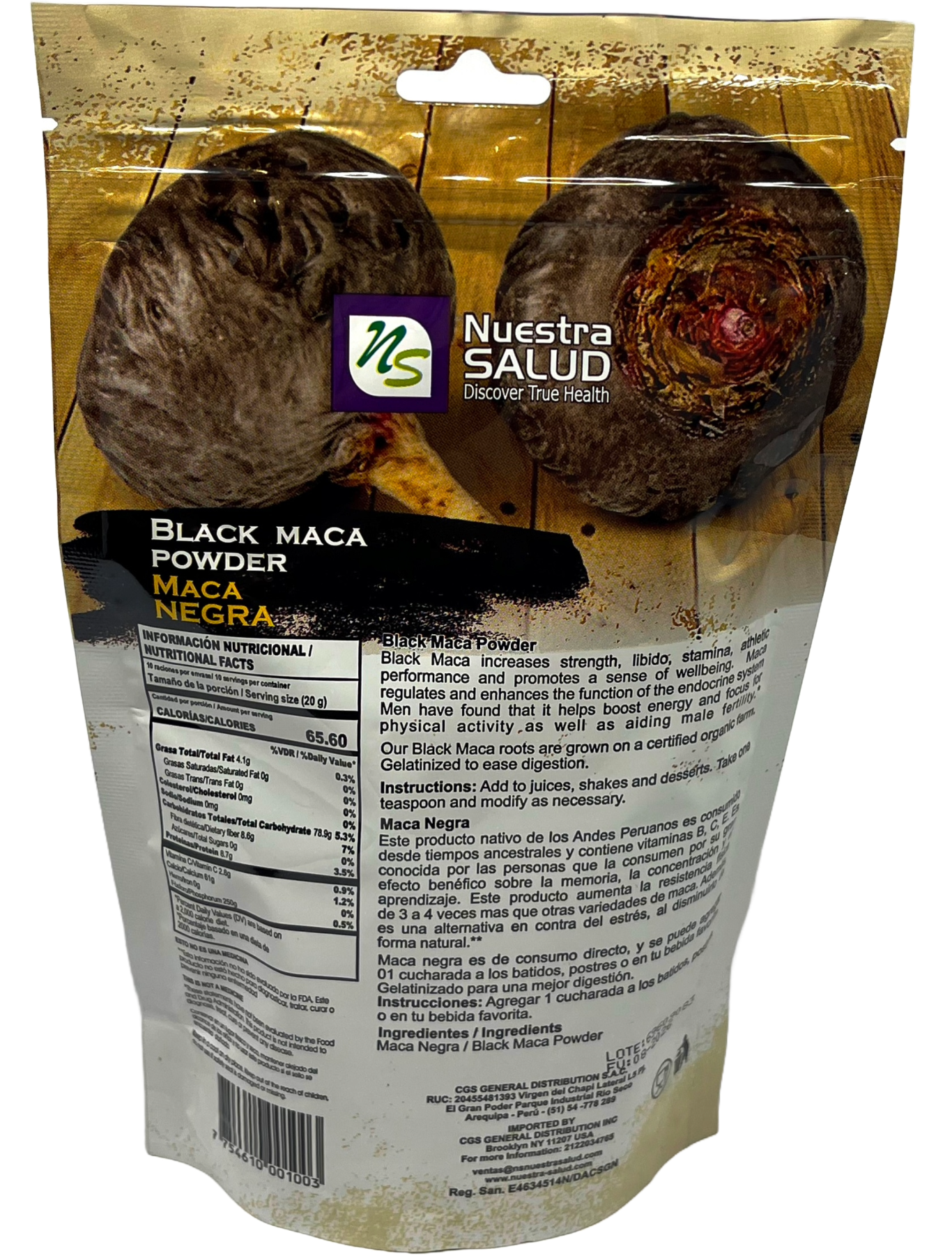 Unleash The Power of Peruvian Black Maca Root Powder Nature's Superfoods for Vitality (200g) - Flora Herbal Infusions