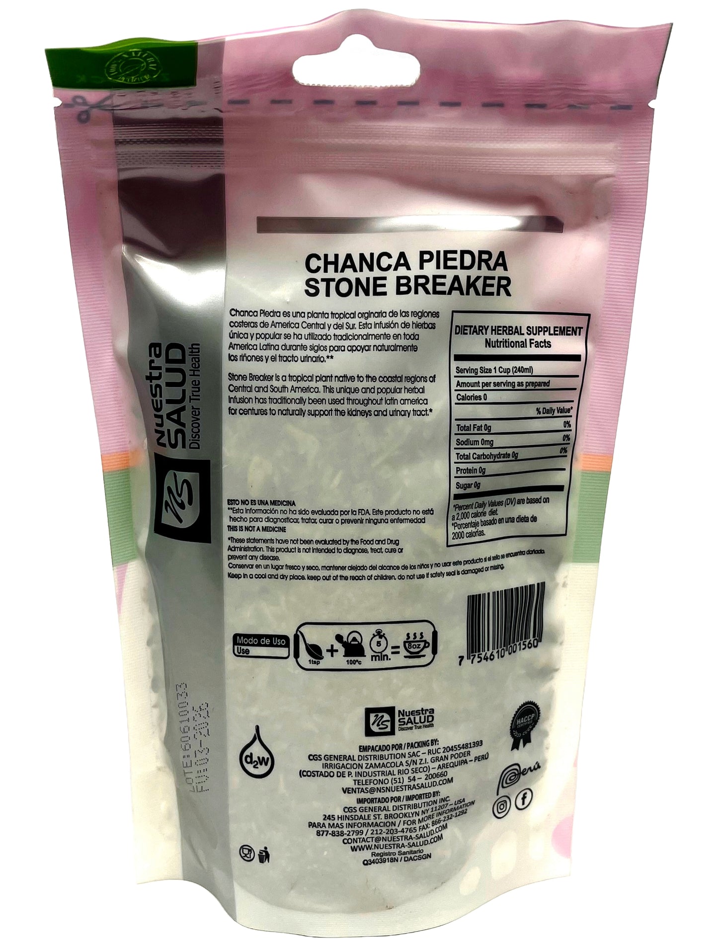 Chanca Piedra Tea Stonebreaker Herbal Infusion Value (50g) Premium Silver Line - Flora Herbal Infusions