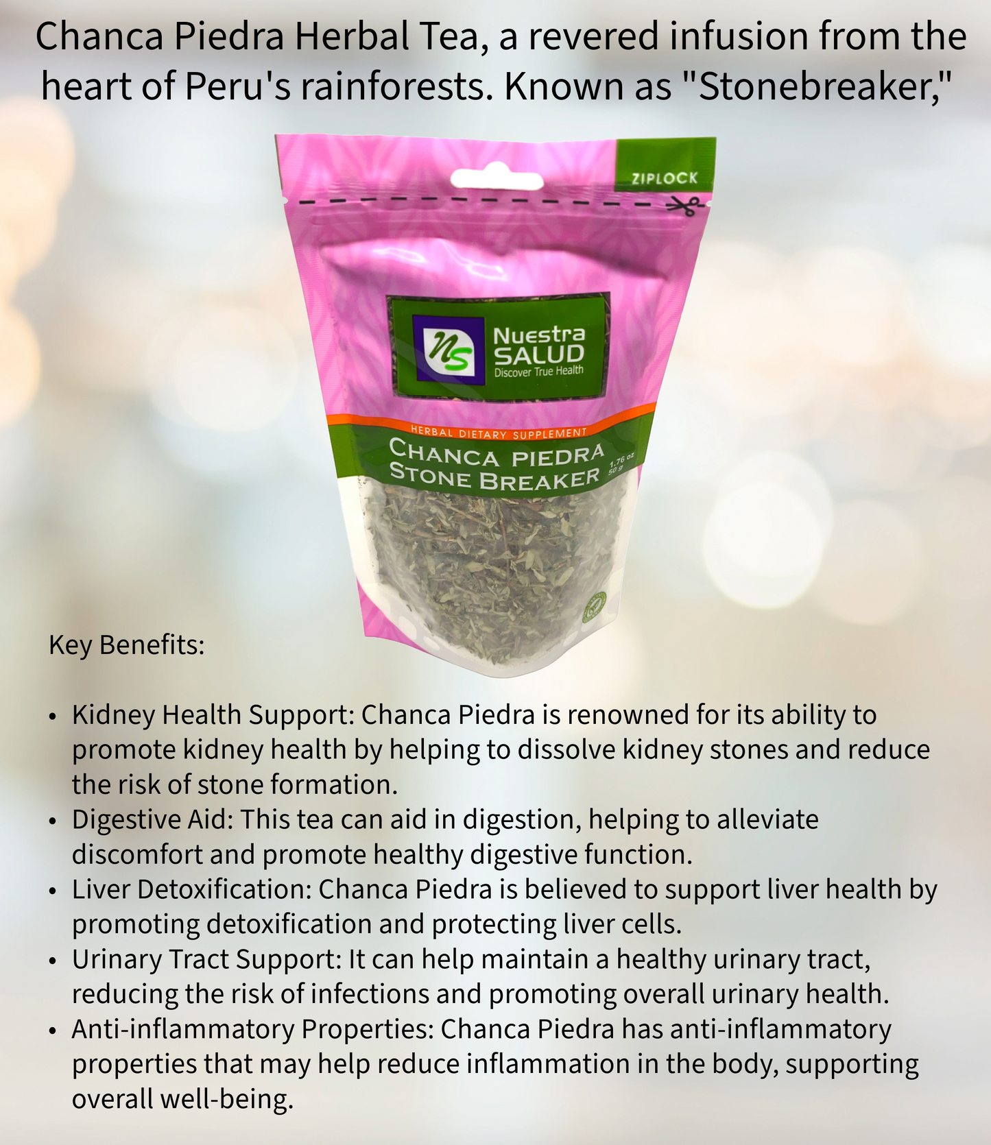 Chanca Piedra Tea Stonebreaker Herbal Infusion Value (50g) Premium Silver Line - Flora Herbal Infusions