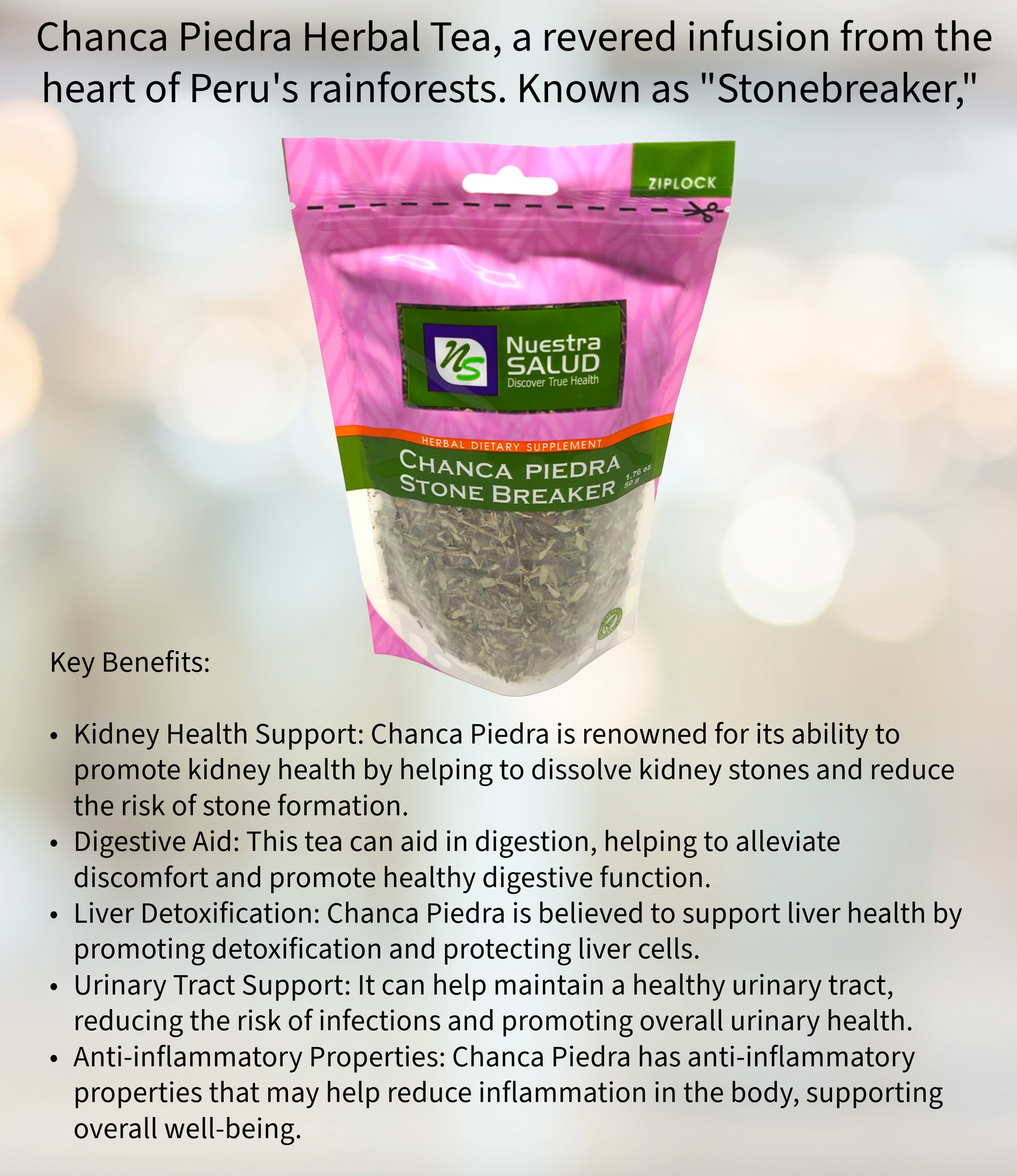 Chanca Piedra Tea Stonebreaker Herbal Infusion Value (50g) Premium Silver Line - Flora Herbal Infusions