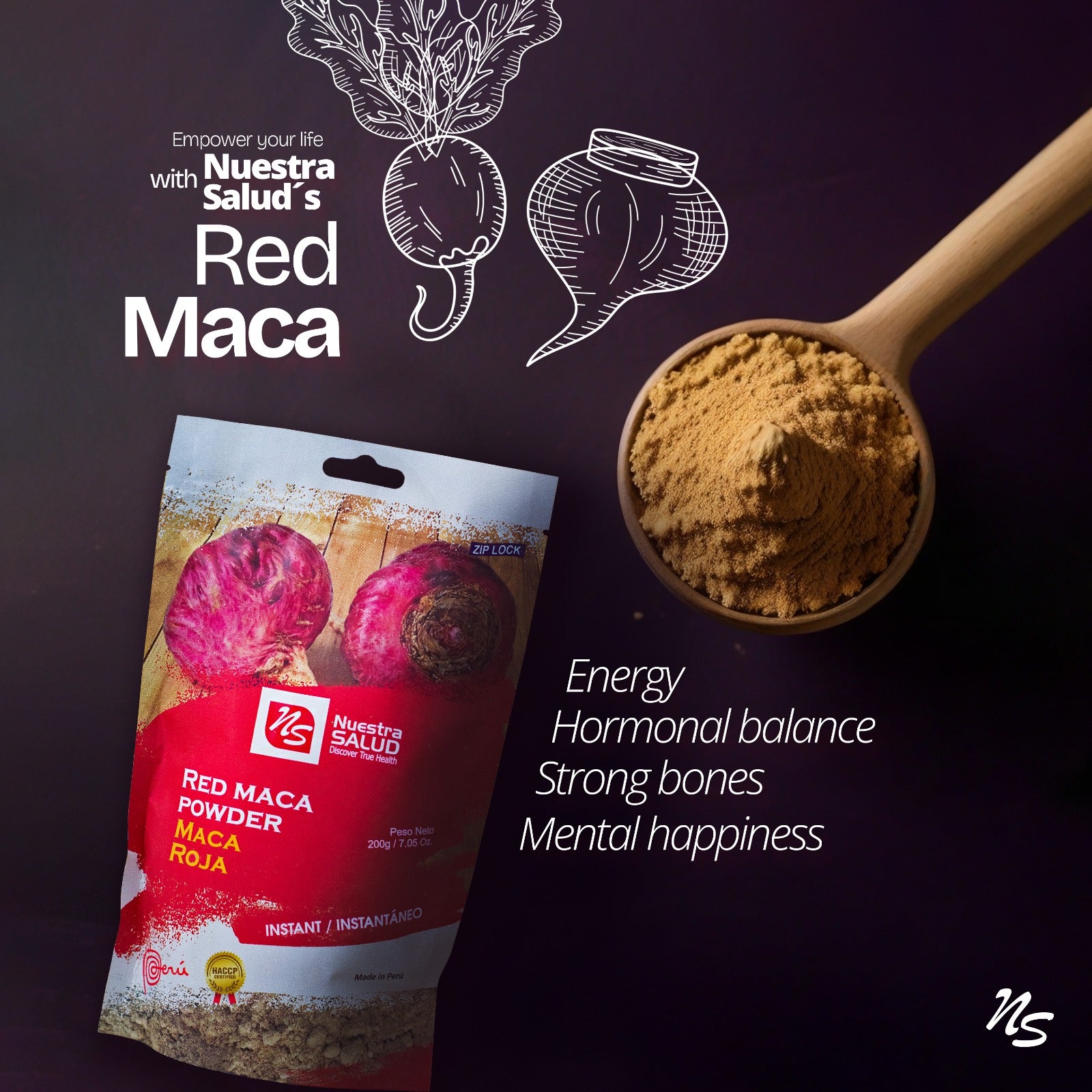 Unleash Your Vitality with Pure Peruvian Red Maca Root Powder Superfoods (200g) - Flora Herbal Infusions