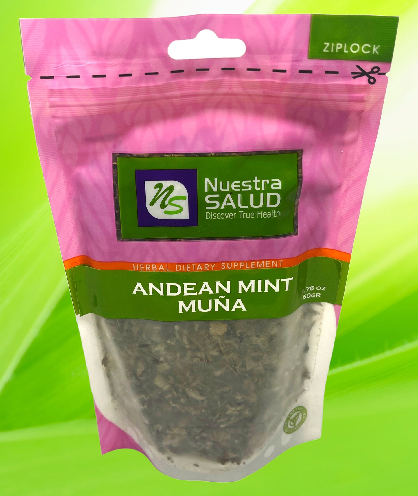 Andean Mint Tea Muña Herbal Infusion Value (50g) Premium Silver Line - Flora Herbal Infusions