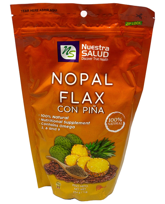 Nopal Flax Pineapple Plus Flaxseed Fiber (454g) Colon Cleanser