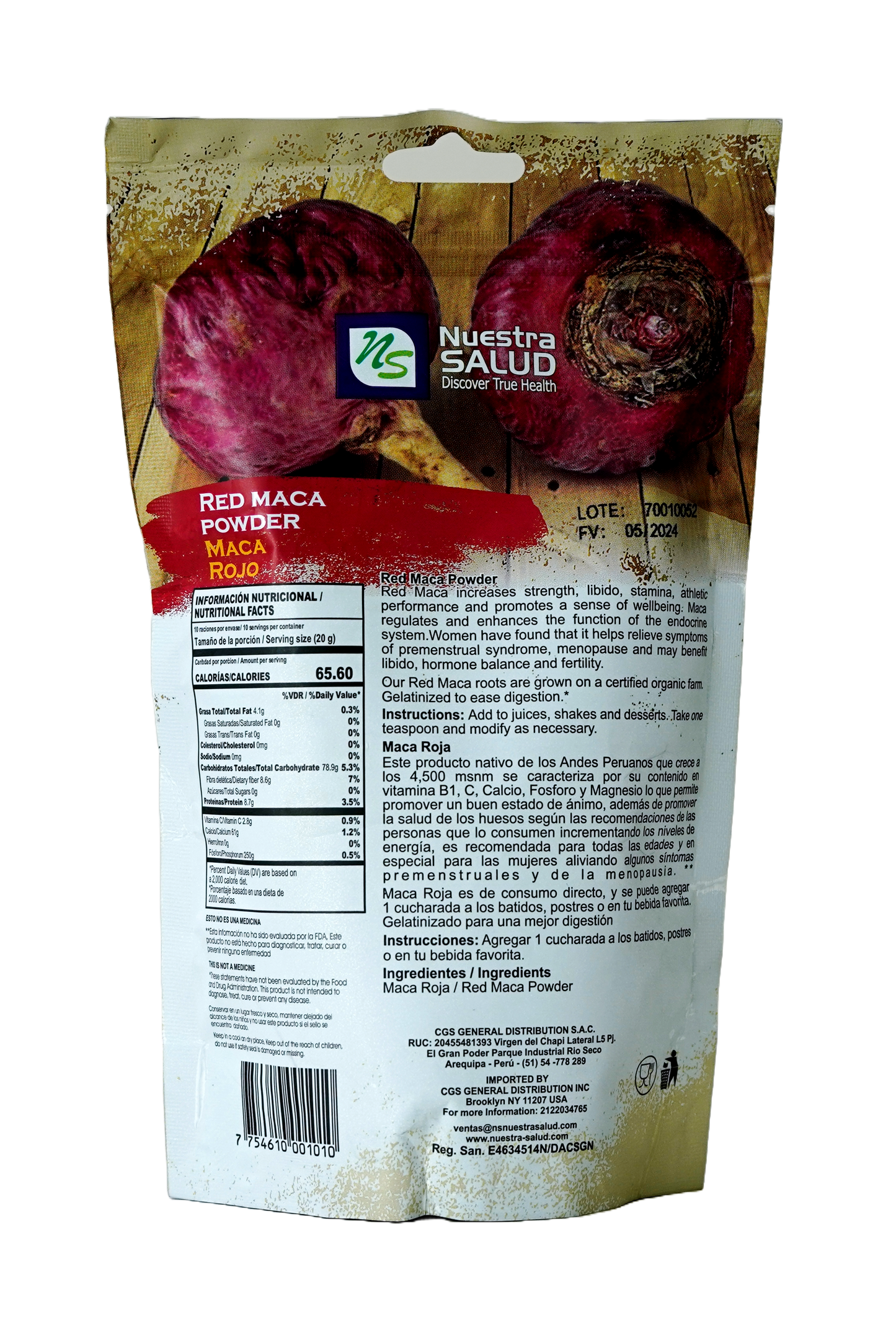 Unleash Your Vitality with Pure Peruvian Red Maca Root Powder Superfoods (200g) - Flora Herbal Infusions